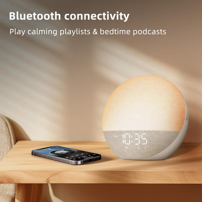 Odokee Sunrise Alarm Clock White Noise Machine: Natural Wake Up Light