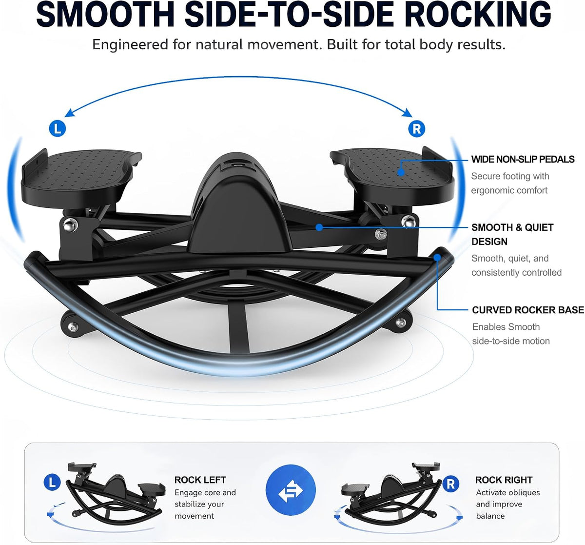 KINMAC Rocking Stepper for Exercise at Home-Rock Stepper Side to Side