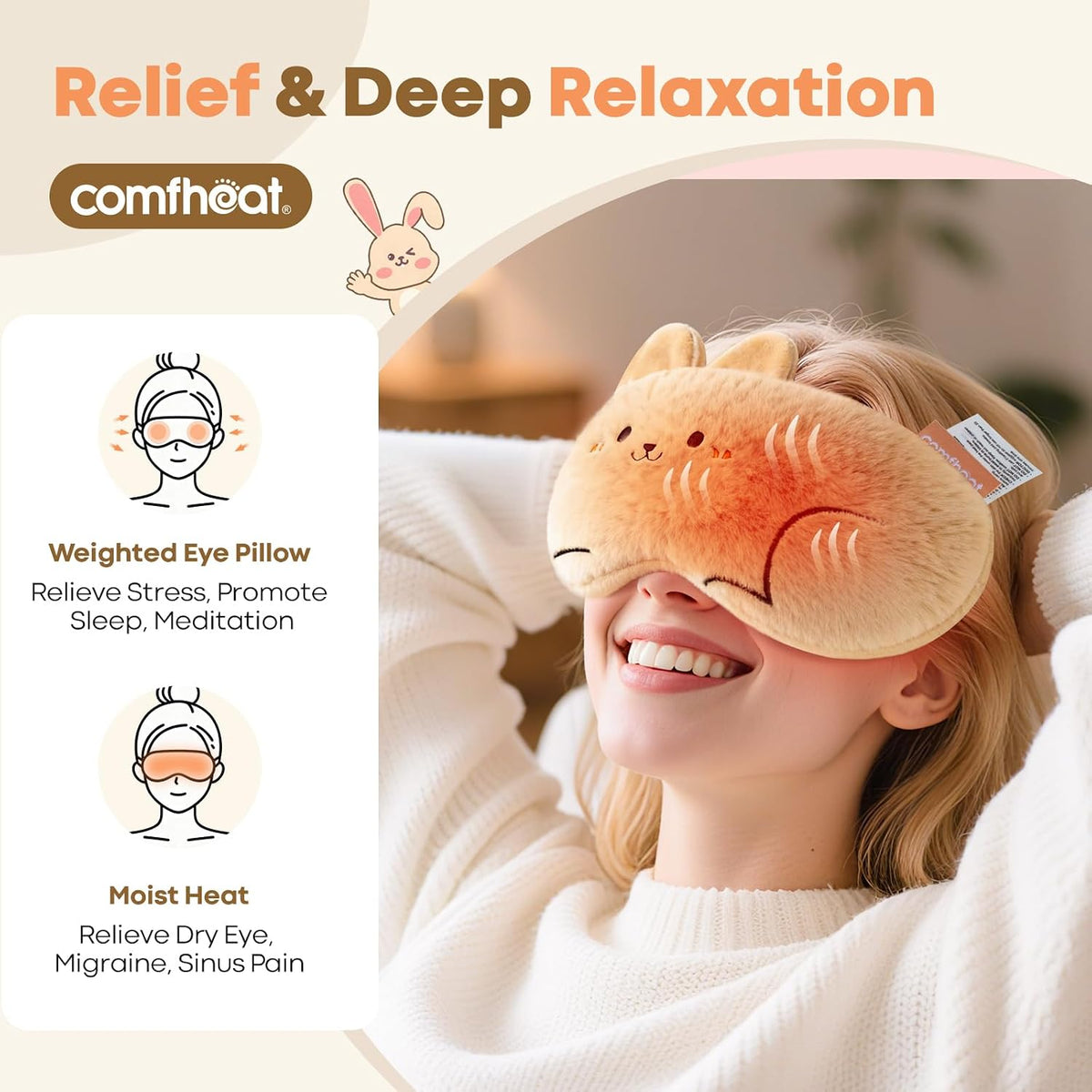 Lavender Weighted Eye Pillow for Yoga Relaxation FSA Eligible HSA