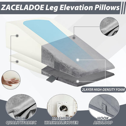 Leg Elevation Pillows for After Surgery, Adjustable Height Knee Surgery Recovery Equipment, Knee Replacement Recovery Aids for Hip Ankle Pain Relief Patent Pending