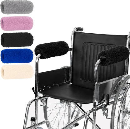 Vive Wheelchair Armrest Pads (2 PCS) - Memory Foam Sheepskin Cushion