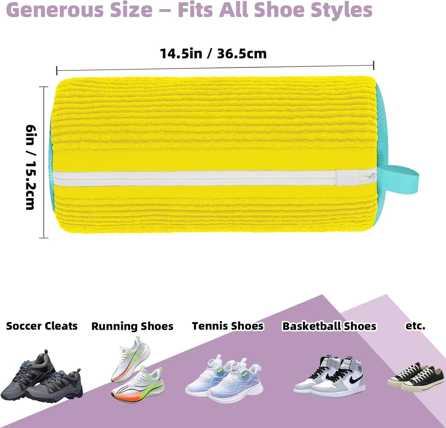 Shoe Washing Machine Bag Shoe Laundry Bags for Sneakers Reusable 2pc Shoes Cleaning Bags 360° Deep Clean for All Shoes Types With Invisible Zipper
