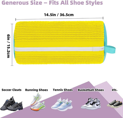 Shoe Washing Machine Bag Shoe Laundry Bags for Sneakers Reusable 2pc Shoes Cleaning Bags 360° Deep Clean for All Shoes Types With Invisible Zipper