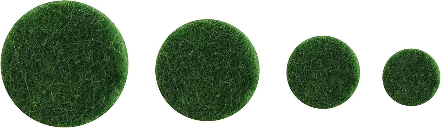 9423 Self-Adhesive Felt Surface Protection Pads, Assorted Sizes, 46-Count, Green