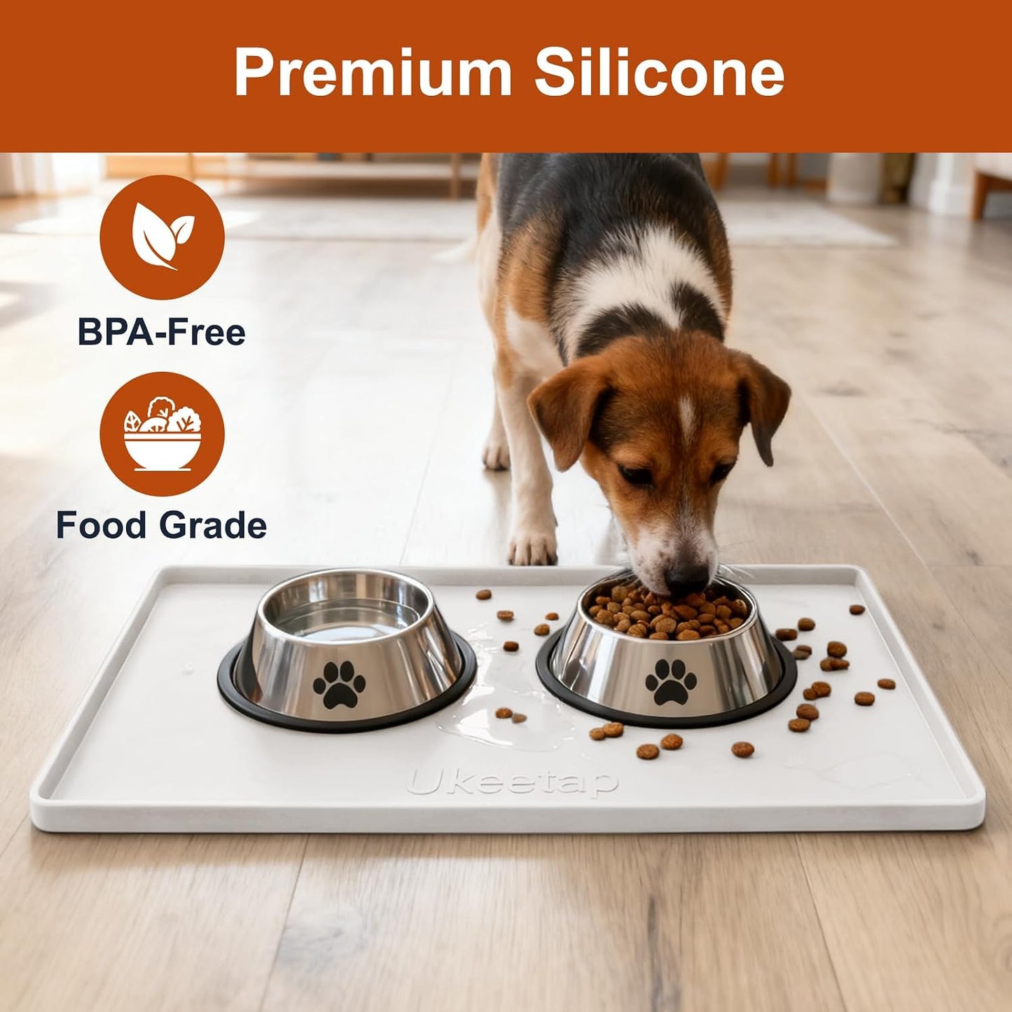 34" x 22" Extra Thick Silicone Mat Waterproof with Raised Edge, | Under Sink Mat for Kitchen & Bathroom, Kitchen Cabinet Liner, Multi-Purpose for Storage & Protection