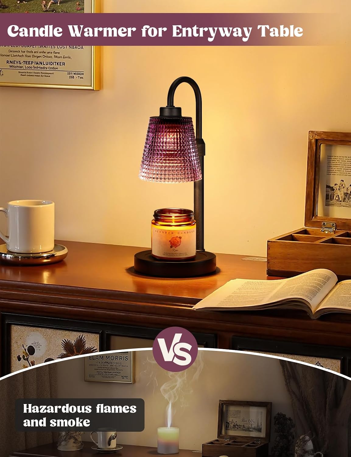 Candle Warmer Lamp with Timer Home Decor Birthday Gifts for Women