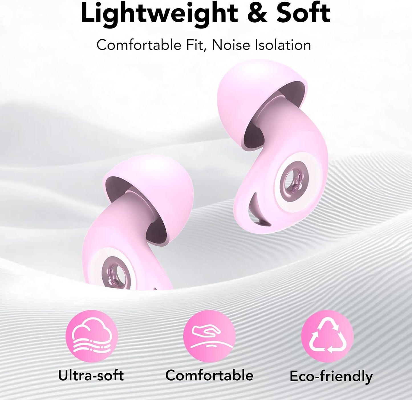 Ear Plugs for Concert,Noise Cancelling Silicone Earplugs for Noise Reduction & Snoring, Concerts,45 dB,Ear Plugs for Sleep, Soft Earplugs Reusable Concert Ear Plug,Hearing Protection with 8 Earpieces