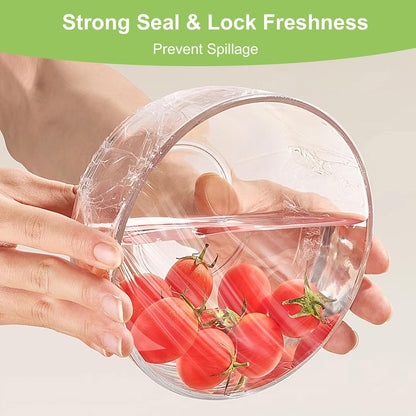 Plastic Wrap Dispenser with Slide Cutter, Fits 12 Inch Cling Wrap | BPA-free reusable dispenser fits 12" rolls. Compatible with cling film, tin foil and baking paper for food storage
