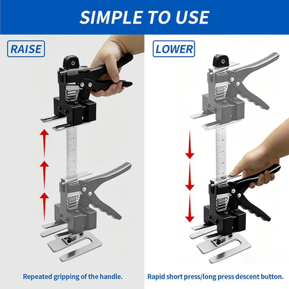 Greywolf Labor Saving Arm Jack 2 Pack, 15.5 Inch Manual Jack Tool, Multi-Function Furniture Lift, Bearing 440 lbs Lift 6.7 Inch, for Cabinet and Wall Tile Height Adjuster Handheld Tool