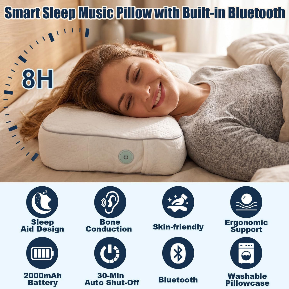 Sleep Pillow Speaker,Bluetooth Under Pillow Speakers for Sleeping