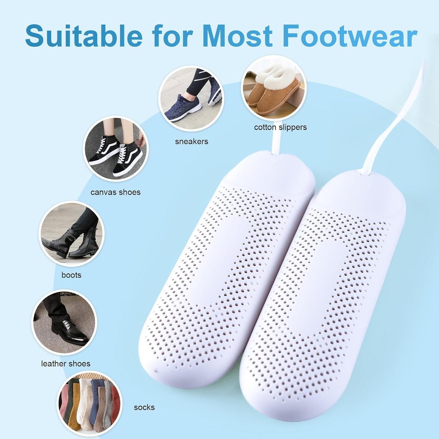 Shoe Dryers,Boot Dryer for Work Boots, Electric Portable Shoe Dryer Warmer with Timer for Sneaker Socks Gloves Drying,US Plug (Style B)