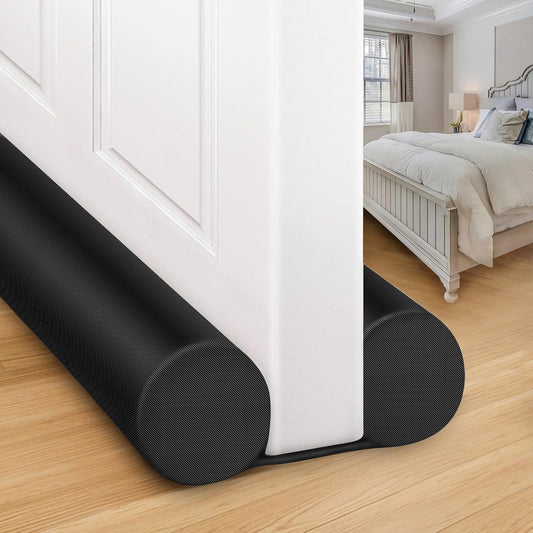 MAXTID Large Door Draft Stopper 30 Inch for Small Bedroom, Fits 1.7" Gaps | Small Size Bedroom Door, Fits 0.5 to 1.7" Gaps, White Under Door Draft Blocker, Seal Gap, Draft Guard for Bottom of Doors