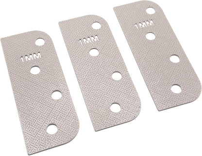 Door Hinge Shims (Set of 3) Hinge Spacer for Interior and Exterior Door Alignment - for 3.5", 4" and 4.5" Standard Hinges (3mm Thick, White, 3.5-inch)