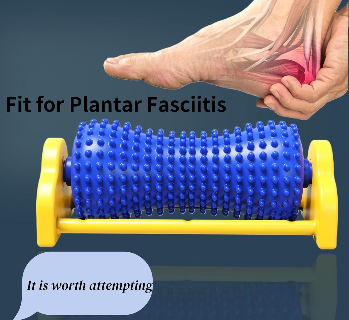 Samroller Portable Foot Massager Roller - Neuropathy Relief - Arch & Heel Pain Therapy - Trigger Point Massage - Gifts for Dad & Mom