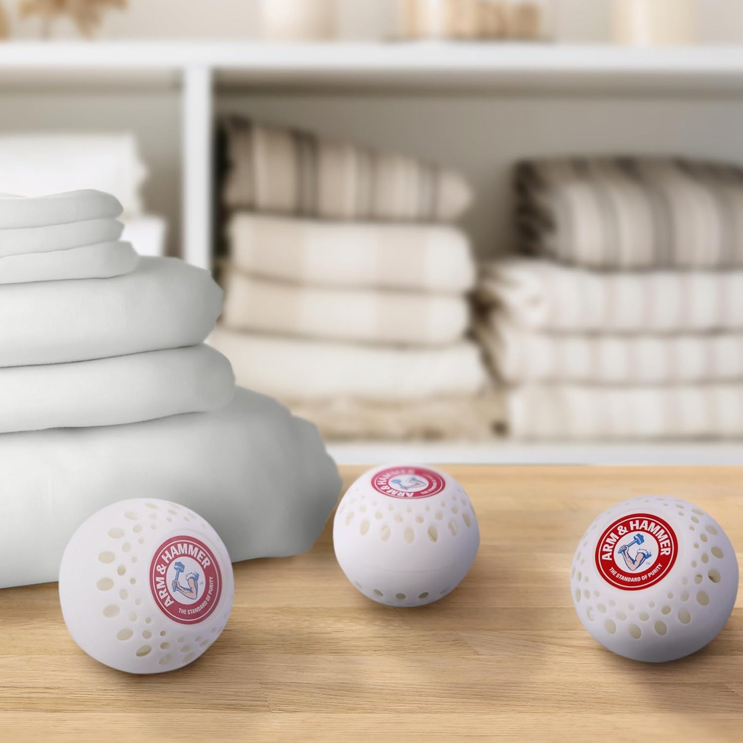 Arm & Hammer OdorBusterz® Odor Eliminator Balls, Clean Burst, 3 Count – Baking Soda Odor Control for Closets, Drawers, Hampers & Small Spaces
