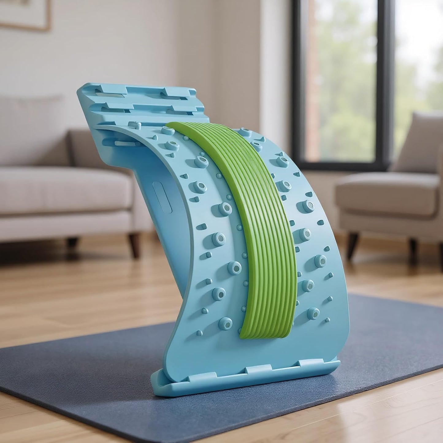 Lower Back Stretcher 3-Level Adjustable Lumbar Spine Massager Corrector | Back Board Stretcher Muscle Release Fitness Body Recovery for Men Athlete Sleeping Exercise Yoga Workout Home