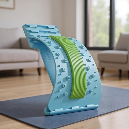 Lower Back Stretcher 3-Level Adjustable Lumbar Spine Massager Corrector | Back Board Stretcher Muscle Release Fitness Body Recovery for Men Athlete Sleeping Exercise Yoga Workout Home