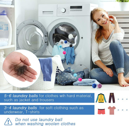 Blulu 18 Pieces Pet Hair Remover for Laundry, Classic Color | Reusable Washing Machine Hair Catcher Pet Dog Cat Fur Catcher Lint Remover from Laundry