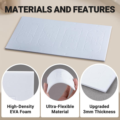 CARGEN Outlet Insulation Foam Pads Wall Draft Sealers 3mm EVA 30PCS Single | High-density flexible buffer requires no manual cutting; punch out unwanted sections for a custom fit
