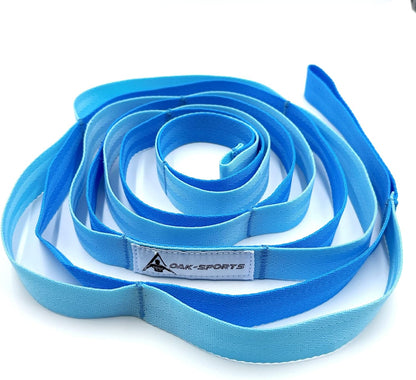 Stretching Strap Yoga Strap with Loops for Physical Therapy, Non-Elastic | 10 Loops, 75 inches length, Multi-Color Selection for Yoga Strap for Stretching, Pilates, Dance and Gymnastics