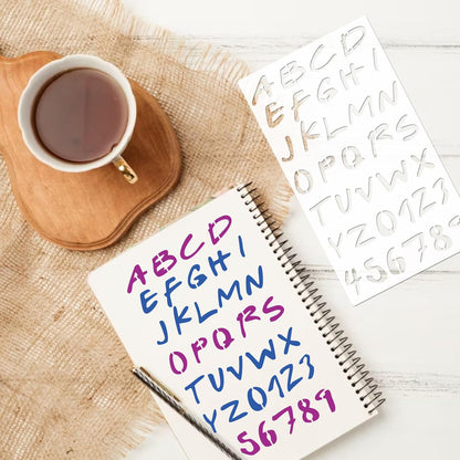 16 Pieces Journal Stencils for Dotted Journals Supplies, Happy Planner Stencils for Journaling DIY Drawing Templates Accessories Kit for Notebook Cards Scrapbook (16 Journal)