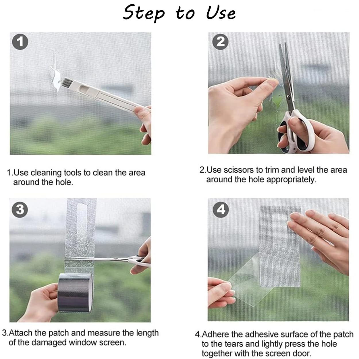 Window Screen Repair Tape Mesh Pacth Tape Strong Adhesive Waterproof 2in x 6.56ft for Windows Door