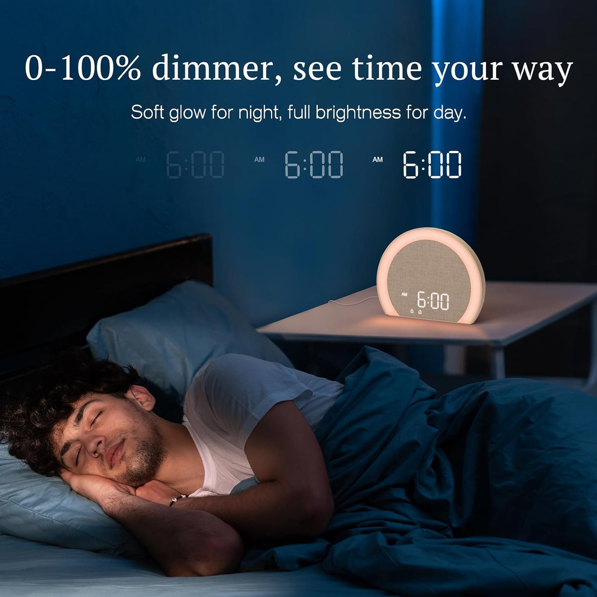 ANJANK Extra Loud Alarm Clock with Wireless Bed Shaker, Vibrating Dual Alarm with Light Wake Up for Heavy Sleepers & Hearing Impaired, 9-Color Night Light, 8 Sounds, 0-100% Dimmer, USB Charger