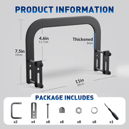 Mattress Slide Stopper With Bedside Caddy For Metal Frame Extra Tall Adjustable Mattress Retainer Bar For Bed Keep Mattres Topper From Sliding Non Slip Mattresses Gripper Gasket Holder Bracket