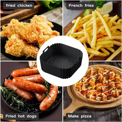 Airfryer AF180 Accessories for Ninja Foodi Dual Drawer AF140 180 AF141 AF181 UK, Silicone Mould for Ninja Hot Air Fryer AF140 EU Oven Microwave, for Philips NA230 COSORI 5.5L
