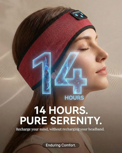 Sleep Headphones Bluetooth 5.4 Headband, Wireless Sleep Headphones with Ultra-Thin Stereo Speakers for Side Sleepers, Breathable & Soft Sports Headband for Running Exercise, Yoga, Travel