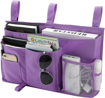 Bseash Bunk Bed Organizer, Bedside Caddy Hanging Bed Organizer Storage Bag 8 Pockets, for College Dorm Rooms Bed, Hospital Bed, Baby Bed Rails, 600D Oxford Cloth
