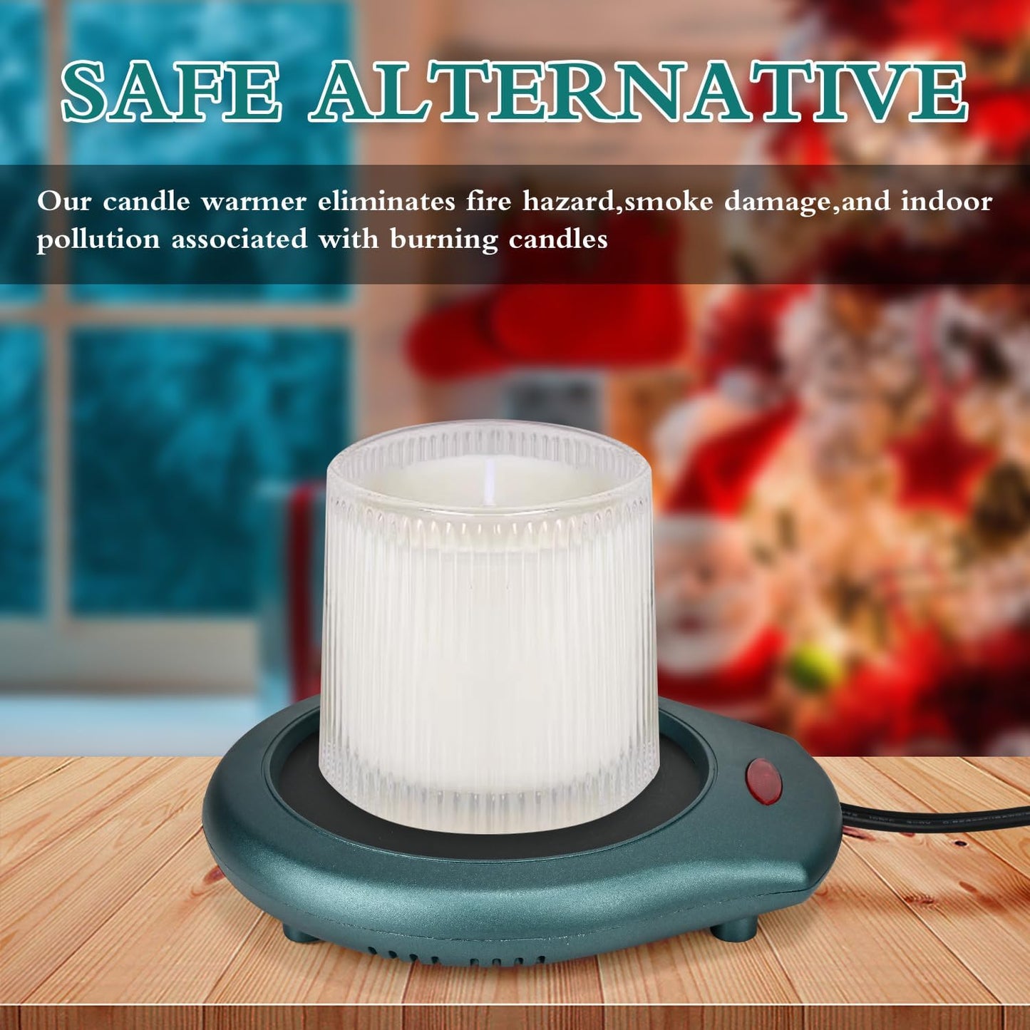 ASAWASA Candle Warmer for Large Jar, Coffee Mug Warmers | Safely Releases Scents Without a Flame, Melt Candle Quickly, Enjoy Your Warm Coffee Tea. Gifts for Festival Birthday Women