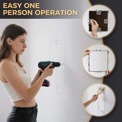 32 Pack Drywall Repair Clips,Easy Install Drywall Clip, Drywalls Patch Clip | Drywall Repair Kit for Damaged Wall and Sheetrock, Metal Drywall Clips for Backing, Drywall Fasteners For 1/2" & 5/8" Panels