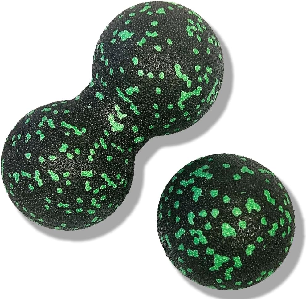 Peanut Massage Ball, Double Lacrosse Foam Roller for Physical Therapy, Firm | Deep Tissue Exercise, Myofascial Release, Muscle Knots Acupoint Relief, Trigger Point Tool for Neck Back Feet Waist Pain