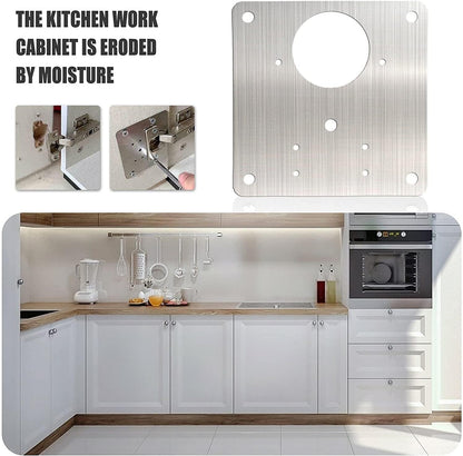 Cabinet Hinges Repair Plate,Stainless Steel Hinge Repair Brackets Kit,Kitchen Cupboard Door Hinge Repair Plate Kit Includes Fixing Screws,Protect Wooden Kitchen Cabinet Door,Furniture(2 PCS)…