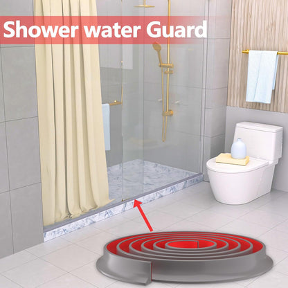 Raycity Silicone Shower Threshold Water Dam Barrier, 39 Inch, Clear | Self-Adhesive Glass Shower Door Bootom Seal Strip, Shower Water Guard Blocker for Walk in Bathroom, Kitchen