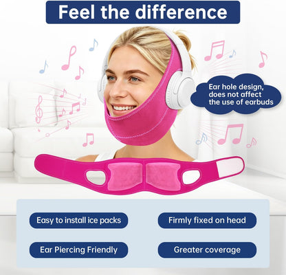 Wisdom Teeth Ice Pack Head Wrap Jaw Face Ice Pack with 4 Gel Packs