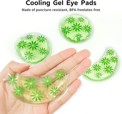 4PCS Gel Eye Ice Pack Set Reusable, Cold and Hot Compress for Eyes, Ice Pack for Eyes, Cooling Eye Pads for Eye Strain, Swelling, Redness, Dark Circles, Puffy Eyes, and Eye Recovery Surgery.