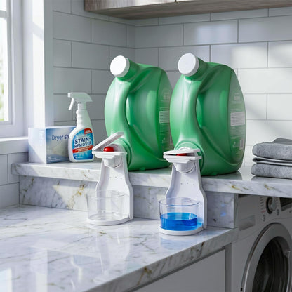 Laundry Detergent Dispenser Cup Holder, Laundry Soap Drip Catcher Tray, 1P | VOTLEVT Plastic laundry detergent drip catcher, Fabric Softener Cup Holder, Liquid laundry Soap holder stand for laundry room