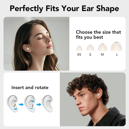 Ear Plugs for Concert,Noise Cancelling Silicone Earplugs for Noise Reduction & Snoring, Concerts,45 dB,Ear Plugs for Sleep, Soft Earplugs Reusable Concert Ear Plug,Hearing Protection with 8 Earpieces