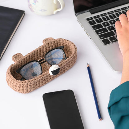 HandMade Premium Bear Crochet Glasses Holder