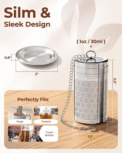 Large Snowflake Stainless Steel Tea Infuser for Loose Leaf Tea Ball | 2” x 2.8” Ultra-Fine Mesh Tea Strainer & Spice Ball for Cooking, Loose Leaf Tea Steeper for Cup Mug Teapot Pitcher Bottle