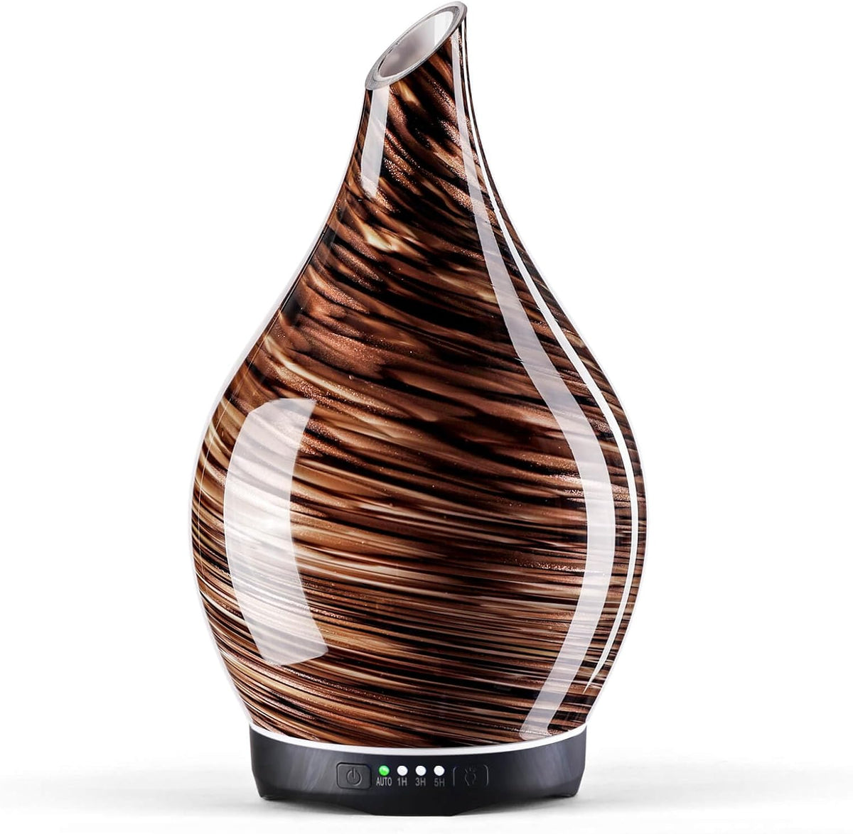 Porseme Essential Oil Diffuser 280ml Handmade Glass Diffuser 7H Runtime | Elegant Handmade Glass Aroma Diffuser with 7-color LEDs, Quiet Aromatherapy and Safe Auto Shut-off, Perfect for Gifts