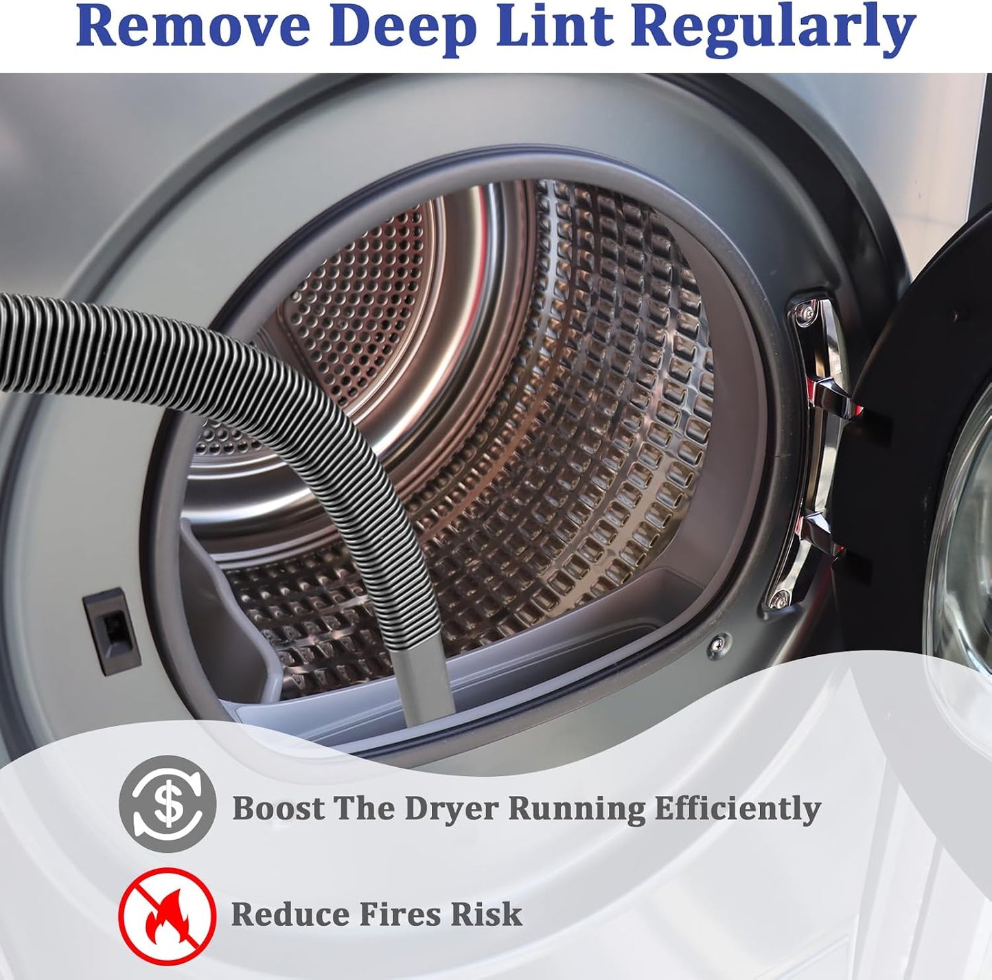 Dryer Vent Lint Vacuum Atttachments and Crevice Tool for Dyson | Gen 5 V15 V15s V12 V11 V10 V9 V8 V7 Detect Outsize Slim Absolute Cyclone Vacuum Dryer Lint Flexible Remove Tool Cleaner Kit