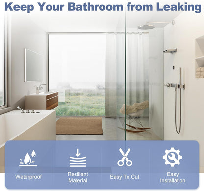 4-Pack Frameless Shower Door Bottom Seal, 3/8” x 39” | For 3/8 Inch Thick Glass Doors, Stop Shower Leaks, Create a Water Barrier