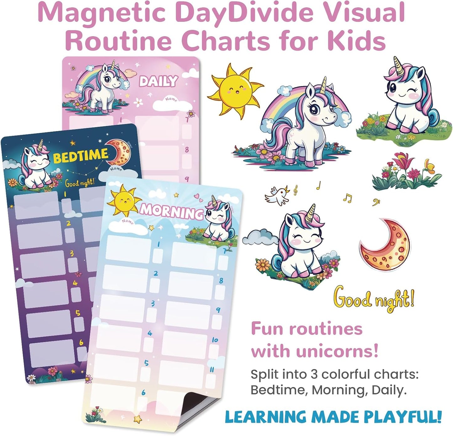 JJPRO Magnetic Bedtime/Morning/Daily Routine Chart for Kids with Reward Jar-Morning Routine Chart,Daily Checklist Reward Chart for Toddlers,Reward Jar for Kids,Cute Visual Schedule Board for Home