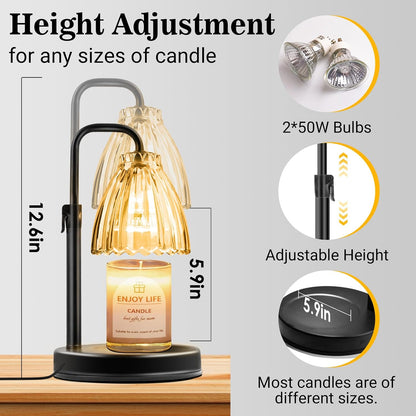 hyrion Candle Warmer Lamp with Timer, Gifts Adjustable Height Candle Lamp