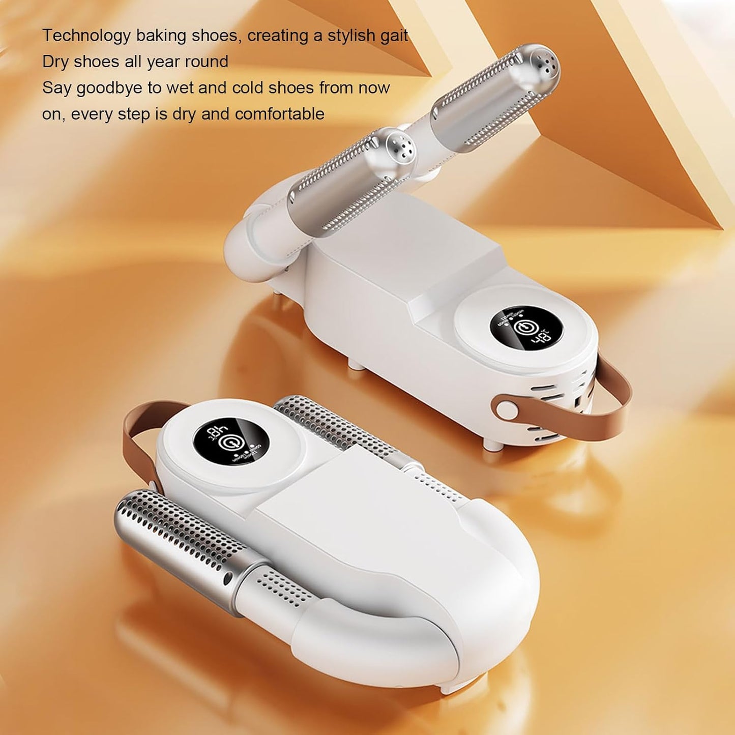 Asixxsix Shoe Dryer, Wall Mounted Foldable Boot Dryer with Timer Portable Automatic Constant Temperature for Travel Home