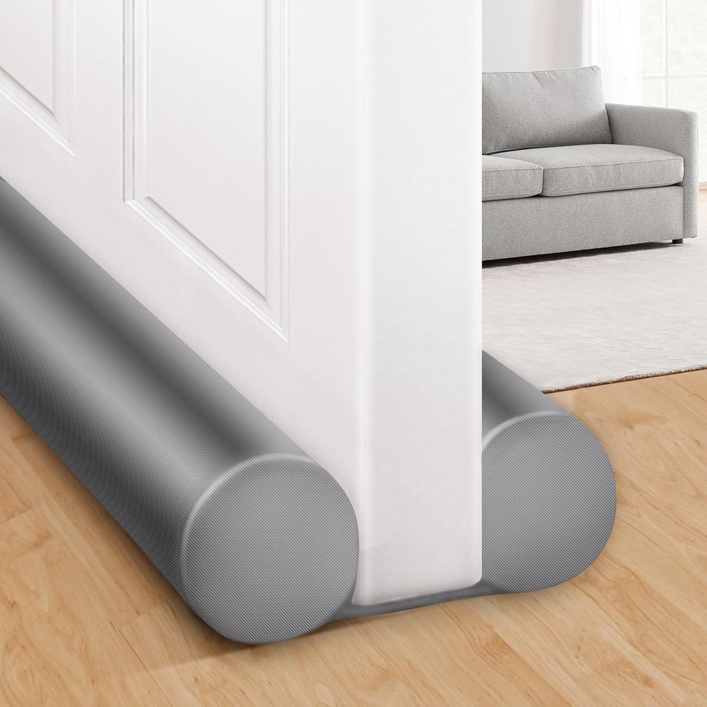 MAXTID Large Door Draft Stopper 30 Inch for Small Bedroom, Fits 1.7" Gaps | Small Size Bedroom Door, Fits 0.5 to 1.7" Gaps, White Under Door Draft Blocker, Seal Gap, Draft Guard for Bottom of Doors