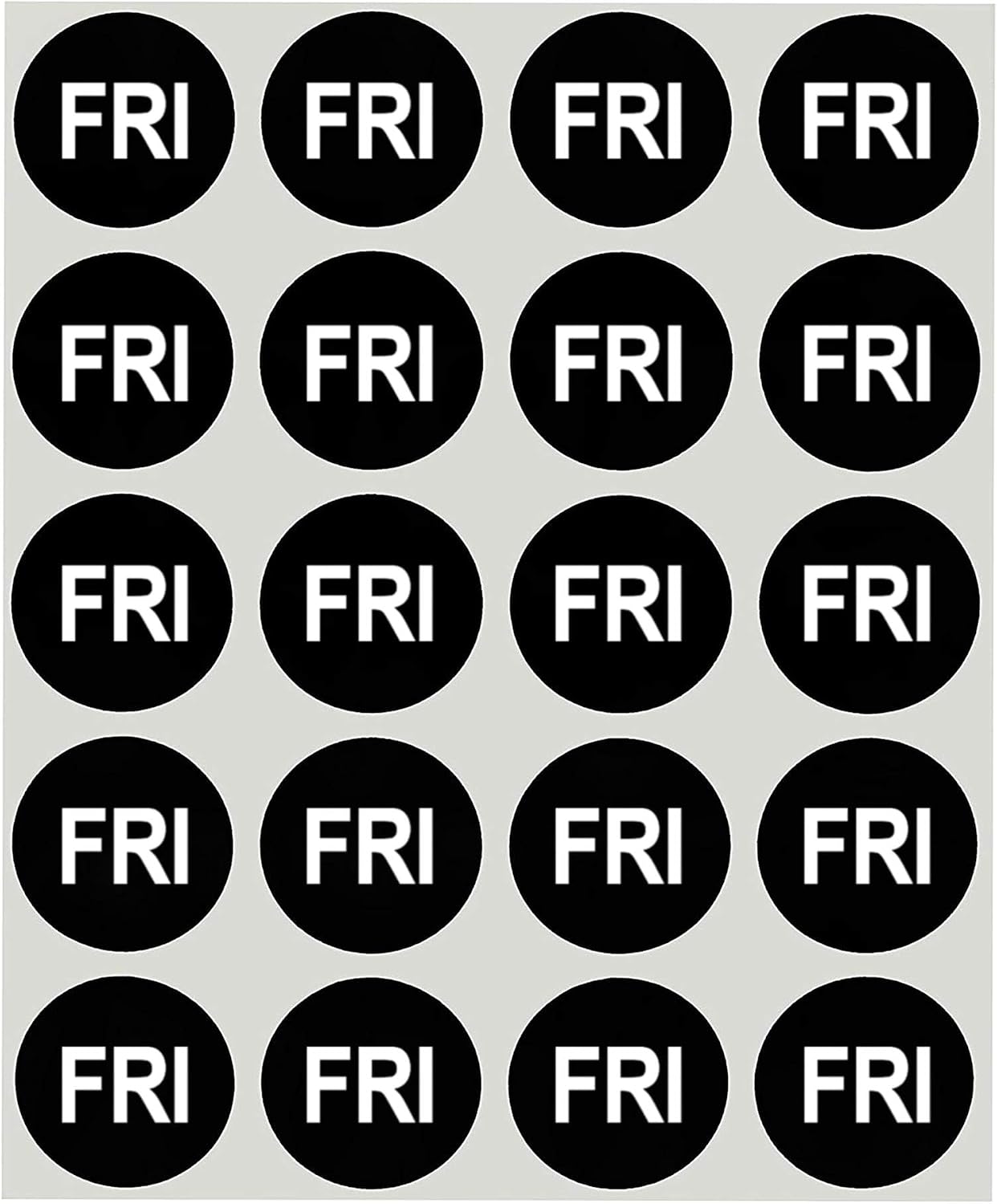 1 Inch Assorted Removable Week Kit Day Labels, 420/Pack | Removable Day-Of-Week Food Rotation Labels for Kitchens, Restaurants, Catering, Meal Prep and Inventory Made in USA